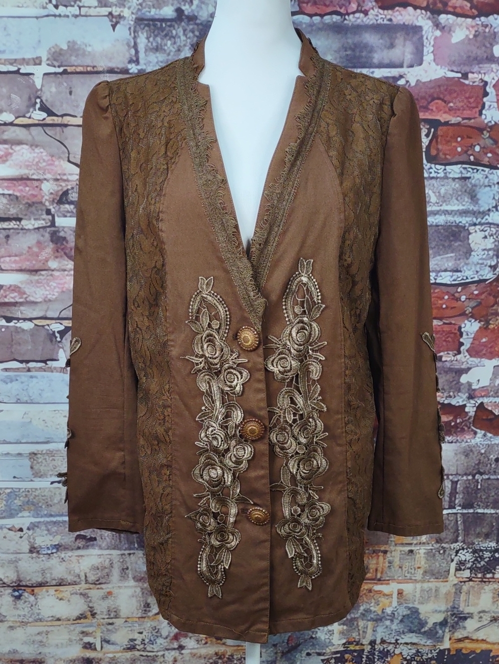 Pretty Angel Floral Lace Embellished Jacket